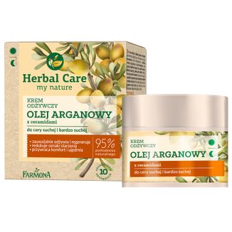 Farmona Herbal Care, krem odżywczy z olejkiem arganowym, na dzień i na noc, 50 ml - zdjęcie produktu