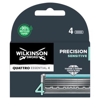 Wilkinson Sword Quattro Titanium Sensitive, wkłady wymienne, 4 sztuki - zdjęcie produktu