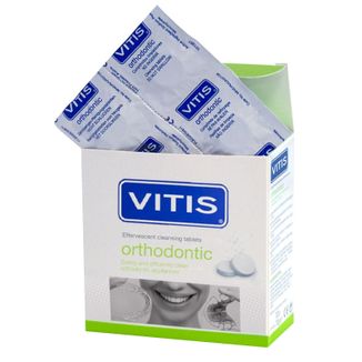 Vitis Orthodontic, tabletki do czyszczenia aparatów ortodontycznych, 32 sztuki USZKODZONE OPAKOWANIE - zdjęcie produktu