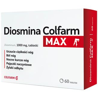 Diosmina Colfarm Max 1000 mg, 60 tabletek - zdjęcie produktu