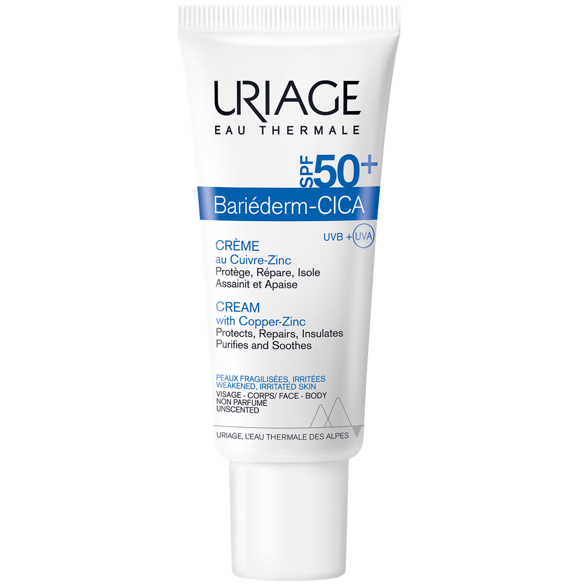 Uriage Uriage Bariederm-CICA, regenerierend Körpercreme, SPF 50+, 40 ml — Inhaltsstoffe und Bewertung