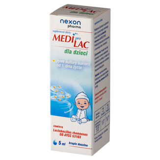Mediprolac dla dzieci, krople, od 1 dnia życia, 5 ml - zdjęcie produktu