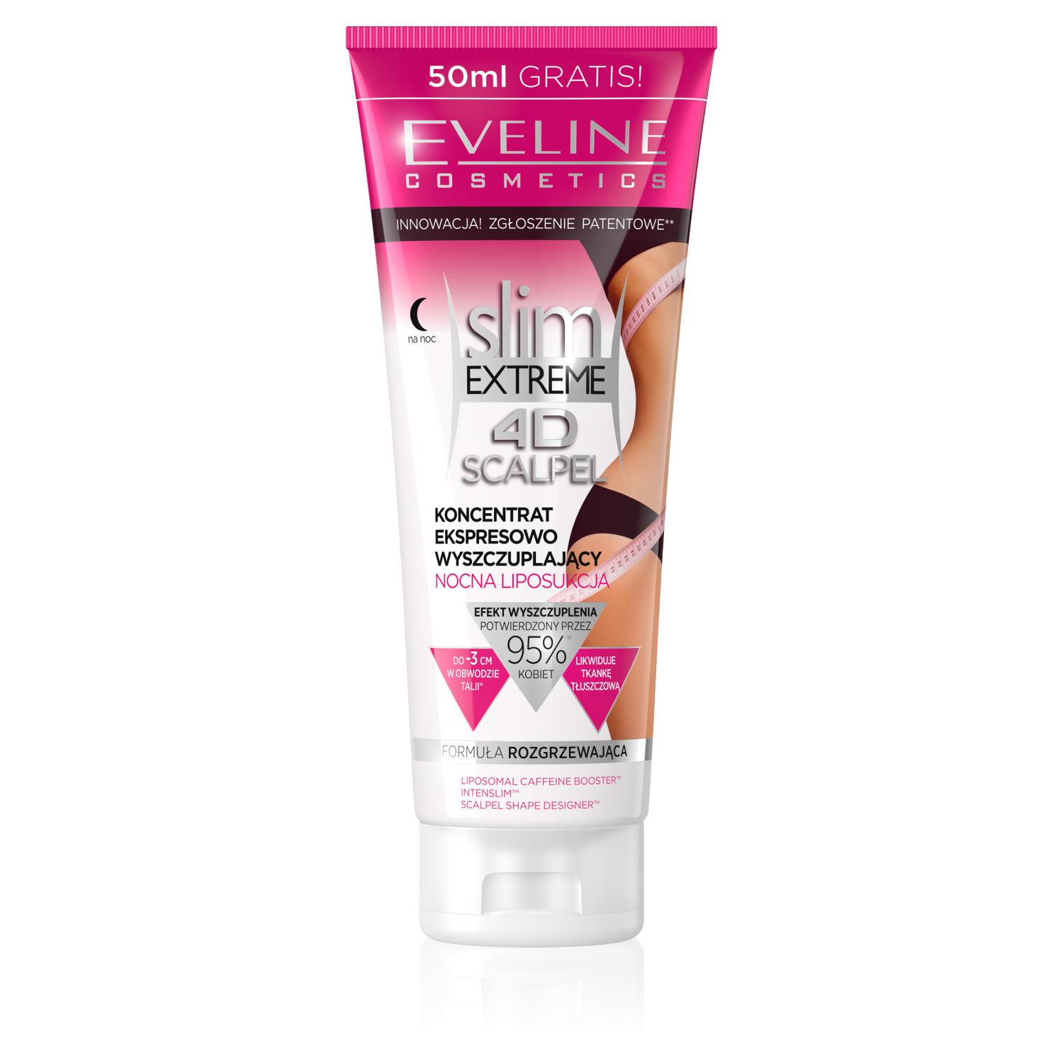 Nieznana Eveline Cosmetics 4D Slim Extreme Scalpel, koncentrat ekspresowo wyszczuplający nocna liposukcja, 250 ml