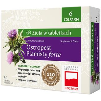 Zioła w Tabletkach Ostropest Plamisty Forte, 60 tabletek powlekanych USZKODZONE OPAKOWANIE - zdjęcie produktu