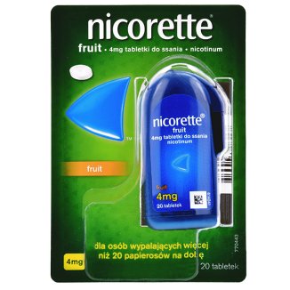 Nicorette Fruit 4 mg, 20 tabletek do ssania - zdjęcie produktu