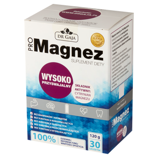 Dr Gaja ProMagnez, cytrynian magnezu, 4 g x 30 saszetek - zdjęcie produktu