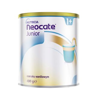 Neocate Junior, dla dzieci z alergią na białka mleka krowiego i złożoną nietolerancją białek pokarmowych, po 1 roku, smak waniliowy, 400 g - zdjęcie produktu