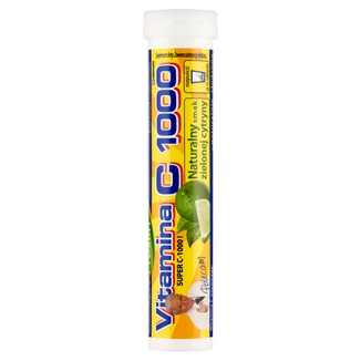 Vitamina C 1000 Uniphar, smak zielonej cytryny, 20 tabletek musujących - zdjęcie produktu