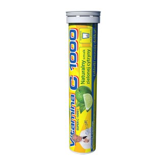 Vitamina C 1000 Uniphar, smak zielonej cytryny, 20 tabletek musujących - zdjęcie produktu