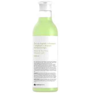 Botanicapharma, żel do kąpieli z aloesem i olejkiem z drzewa herbacianego, 500 ml - zdjęcie produktu