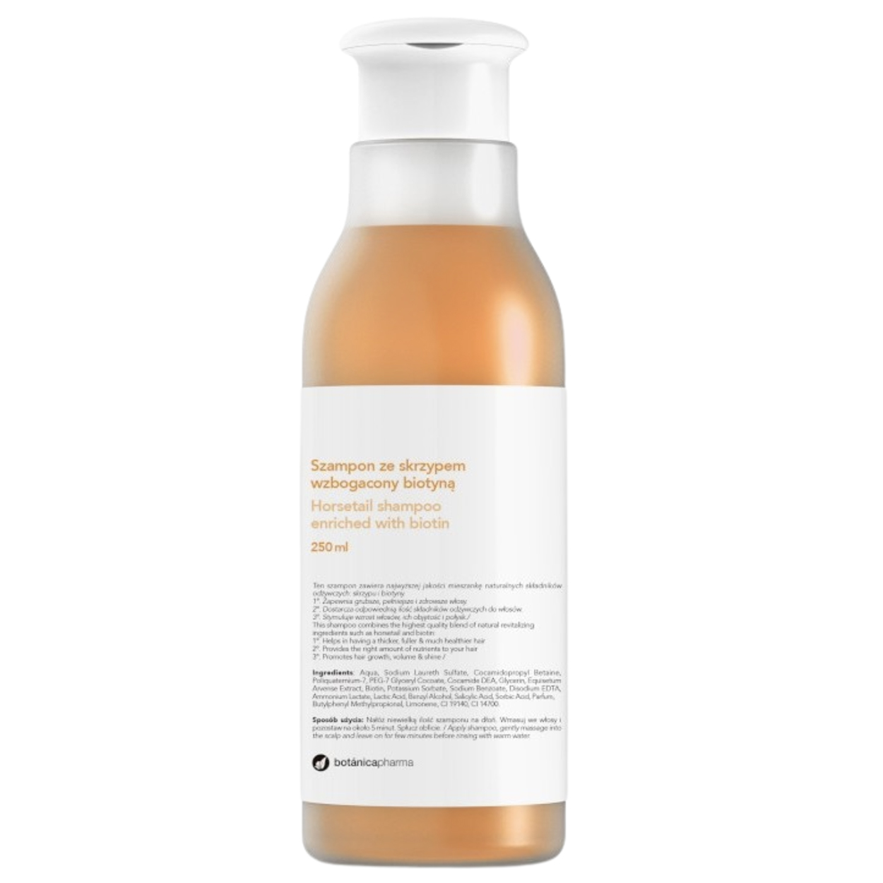 Botanicapharma Botanicapharma, szampon ze skrzypem wzbogacony biotyną, 250 ml — Składniki i ocena