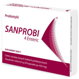 Sanprobi 4 Enteric, 20 kapsułek USZKODZONE OPAKOWANIE - zdjęcie produktu