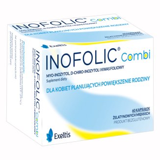 Inofolic Combi, 60 kapsułek miękkich USZKODZONE OPAKOWANIE - zdjęcie produktu
