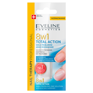 Eveline Cosmetics Nail Therapy Professional, odżywka do paznokci 8w1, 12 ml - zdjęcie produktu