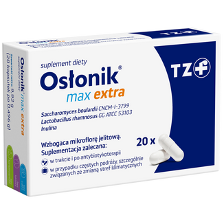 Osłonik Max Extra, dla dorosłych i dzieci powyżej 3 roku, 20 kapsułek KRÓTKA DATA - zdjęcie produktu