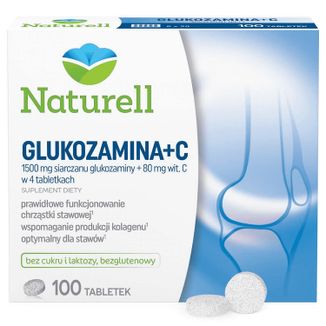 Naturell Glukozamina + C, 100 tabletek USZKODZONE OPAKOWANIE - zdjęcie produktu