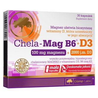 Olimp Chela-Mag B6 + D3, 30 kapsułek - zdjęcie produktu