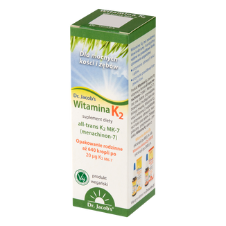 Dr. Jacob's Witamina K2 MK-7, krople, 20 ml - zdjęcie produktu