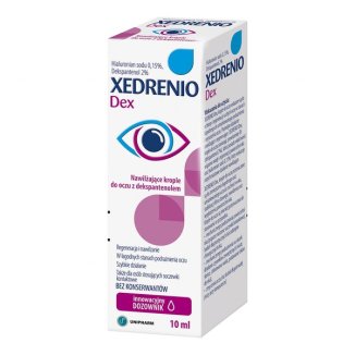 Xedrenio Dex, nawilżające krople do oczu z deksopantenolem, 10 ml - zdjęcie produktu