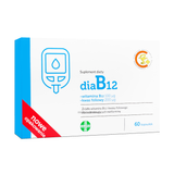 DiaB12, witamina B12 100 µg + kwas foliowy 200 µg, 60 kapsułek - miniaturka zdjęcia produktu