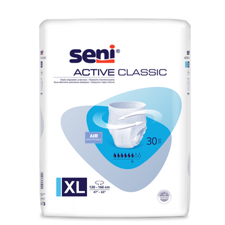 Seni Active Classic, pieluchomajtki, Extra Large, 30 sztuk - zdjęcie produktu