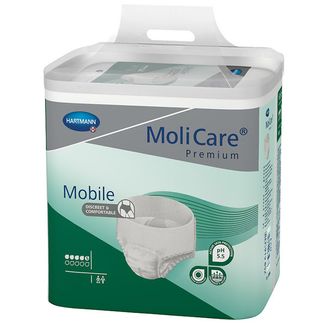 MoliCare Premium Mobile, pieluchomajtki, rozmiar L, 100-150 cm, 5 kropli, 14 sztuk USZKODZONE OPAKOWANIE - zdjęcie produktu