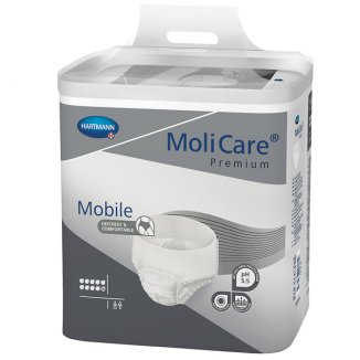 MoliCare Premium Mobile, pieluchomajtki, rozmiar L, 100-150 cm, 10 kropli, 14 sztuk - zdjęcie produktu