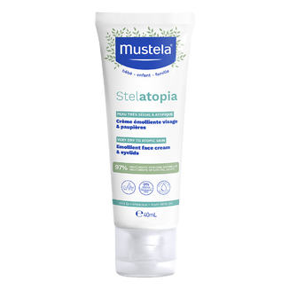 Mustela Stelatopia, krem emolientowy do twarzy, skóra atopowa, 40 ml - zdjęcie produktu