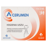 A-Cerumen, preparat do higieny uszu powyżej 6 miesiąca, 2 ml x 5 ampułek - miniaturka zdjęcia produktu