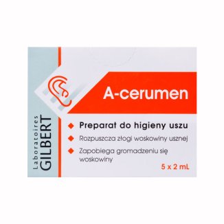 A-Cerumen, preparat do higieny uszu powyżej 6 miesiąca, 2 ml x 5 ampułek - 2 A-Cerumen, preparat do higieny uszu powyżej 6 miesiąca, 2 ml x 5 ampułek - 2 - zdjęcie produktu