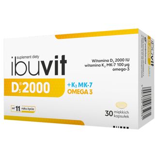 Ibuvit D3 2000 + K2 MK-7 Omega 3, 30 kapsułek miękkich - zdjęcie produktu