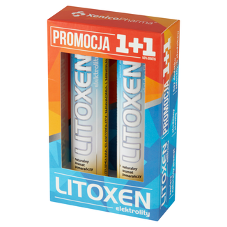 Litoxen Elektrolity, smak pomarańczowy, 2 x 20 tabletek musujących USZKODZONE OPAKOWANIE - zdjęcie produktu
