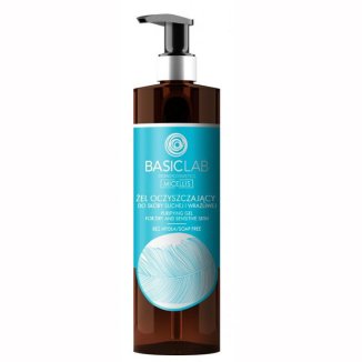 BasicLab Micellis, żel oczyszczający do twarzy do skóry suchej i wrażliwej, 300 ml - zdjęcie produktu
