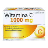 Vitadiet Witamina C 1000 mg, 60 kapsułek USZKODZONE OPAKOWANIE - miniaturka zdjęcia produktu
