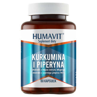 Humavit Kurkumina i Piperyna, 60 kapsułek - zdjęcie produktu