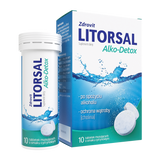 Zdrovit Litorsal Alko-Detox, smak cytrynowy 10 tabletek musujących - miniaturka zdjęcia produktu
