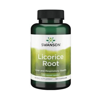 Swanson Licorice Root, korzeń lukrecji, 100 kapsułek - zdjęcie produktu