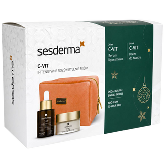 Zestaw Sesderma C-Vit, nawilżający krem do twarzy, 50 ml + liposomowe serum do twarzy, 30 ml + kosmetyczka - zdjęcie produktu