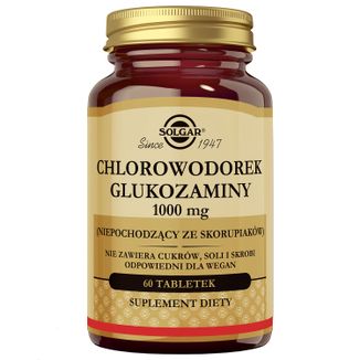 Solgar Chlorowodorek glukozaminy, 60 tabletek - zdjęcie produktu