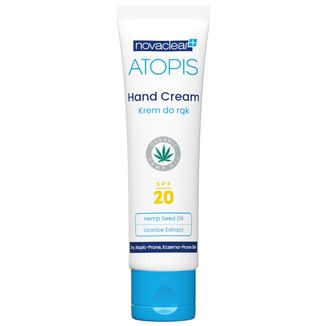 Novaclear Atopis, krem do rąk z organicznym olejem konopnym, SPF 20, 50 ml - zdjęcie produktu