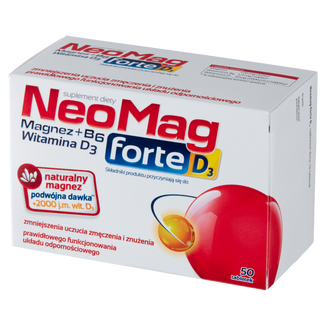 NeoMag Forte D3, 50 tabletek USZKODZONE OPAKOWANIE - zdjęcie produktu