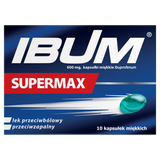 Ibum Supermax 600 mg, 10 kapsułek miękkich - miniaturka zdjęcia produktu