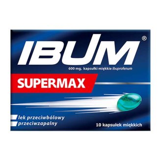 Ibum Supermax 600 mg, 10 kapsułek miękkich - zdjęcie produktu