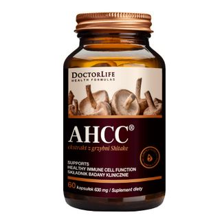 Doctor Life AHCC, ekstrakt z grzybni Shitake, 60 kapsułek - zdjęcie produktu
