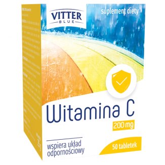 Vitter Blue Witamina C 200 mg, 50 tabletek - zdjęcie produktu