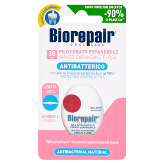 Biorepair, pęczniejąca woskowana nić dentystyczna, 25 + 5 m Biorepair, pęczniejąca woskowana nić dentystyczna, 25 + 5 m - zdjęcie produktu