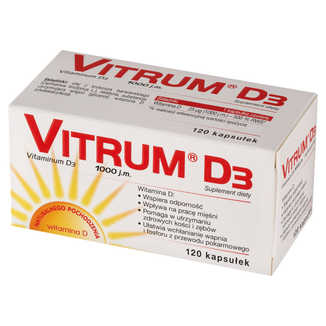 Vitrum D3, witamina D 1000 j.m., 120 kapsułek - zdjęcie produktu