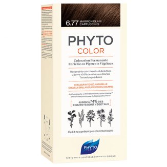 Phyto Color, farba do włosów, 6/77 jasny brąz, cappuccino, 50 ml - zdjęcie produktu