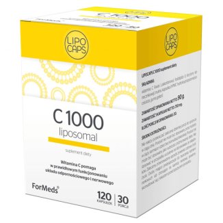 ForMeds Lipocaps C 1000 Liposomal, witamina C 1000 mg, 120 kapsułek - zdjęcie produktu