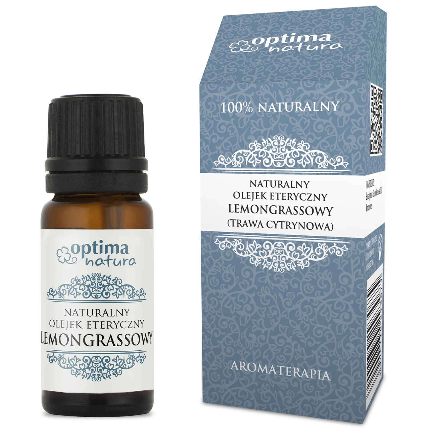 Nieznana Optima Natura, naturalny olejek eteryczny, trawa cytrynowa, 10 ml — Składniki i ocena